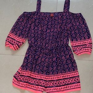 Kids Hot Pink Short Jumpsuit